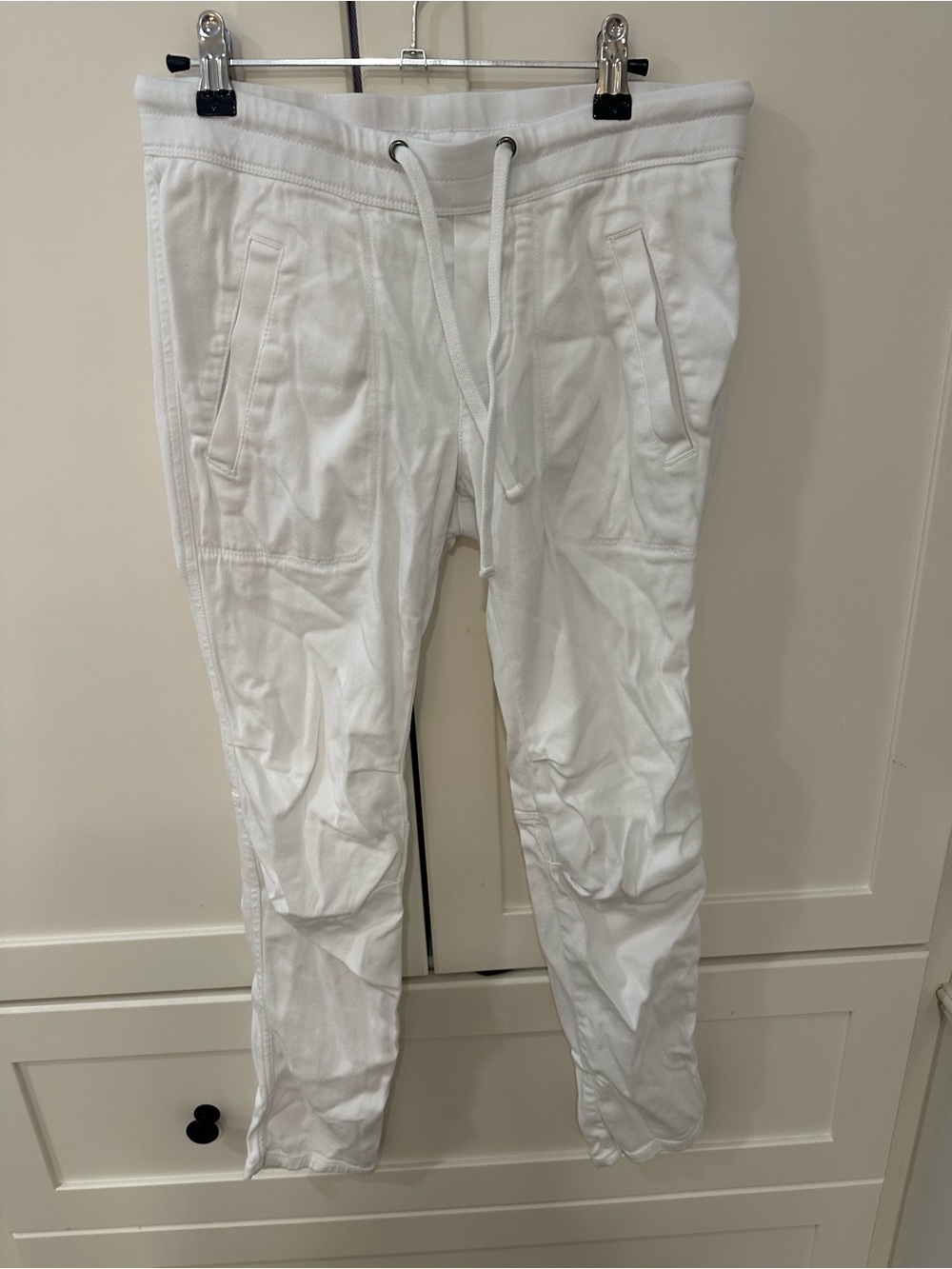 James Perse White Drawstring Jogger Trousers